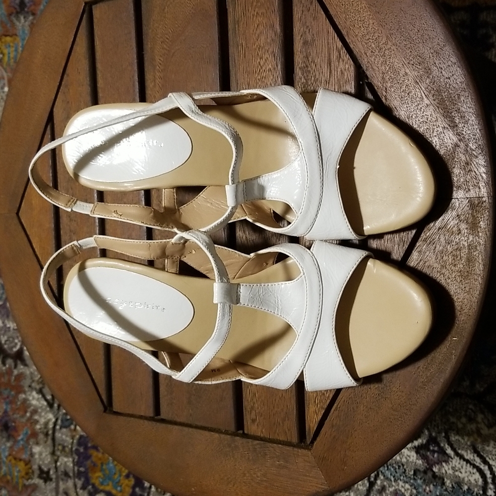 Easy Spirit White Strappy Wedge 9M